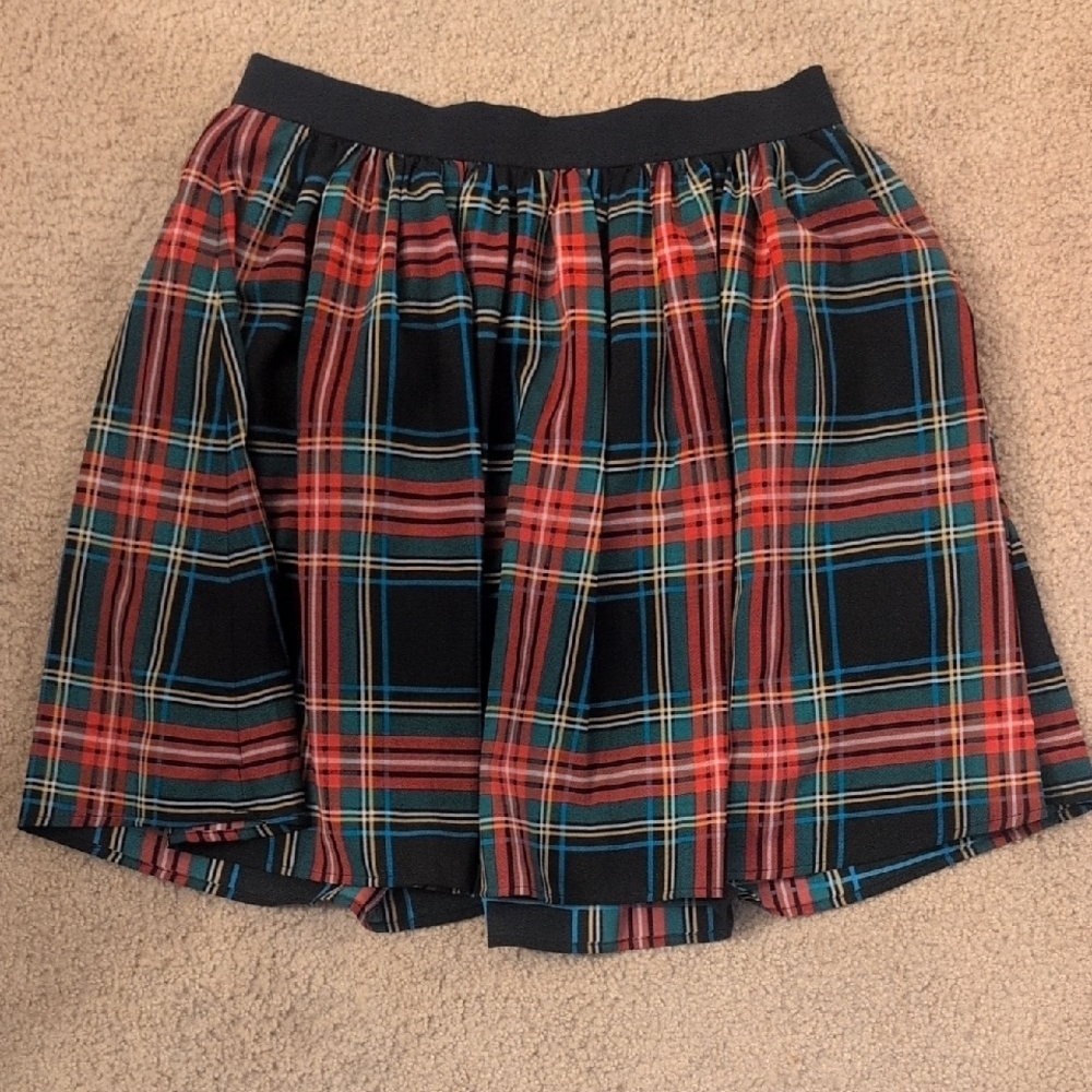 J.Crew Plaid Pull On Skirt Size 4